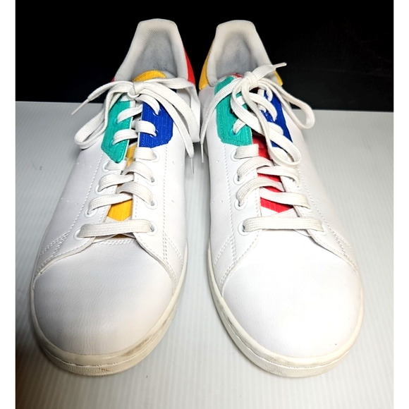 Adidas Stan Smith Low White Leather Sneakers H00329 Size US Men's 12 - Picture 2 of 9